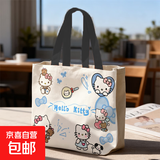 kitty帆布包大容量春夏新款卡通帆布包可爱通勤包小众百搭手提包 KT【蓝色-无挂件】