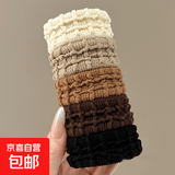 马尾丸子头发圈手链加粗头绳新款高弹力耐用无接缝发绳皮筋发饰品 FQ209-混色5根袋装