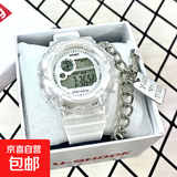 独角兽手表女ins高颜值中小学生儿童多功能夜光防水电子表男帅气 运动风-白色电子表 单手表