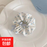 爆品蓝白波点大肠发圈少女心发饰 波点1个