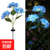 新款一体式太阳能庭院花灯绣球花园装饰坪灯露营地农庄阳台氛围灯 3头太阳能绣球花兰自动亮灯