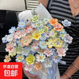 景德镇网红陶瓷花纯手工制作永生花居家摆件送礼花瓶瓷器仿真花 陶瓷花【随机1支装】宽3-5cm不带瓶