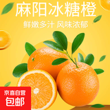 湖南芷江冰糖橙新鲜甜爆汁冰糖柑当季水果产地直发树上熟50-60mm 麻阳冰糖橙 带箱橙2斤装50-60mm