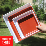 正方形花盆托盘塑料底托加厚接水盘花盆垫底座花盒底树脂四方花盘 白色 450#【内径40.5*40.5cm】