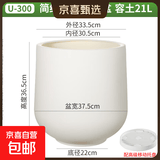 花盆绿植盆栽百搭欧式创意型树脂花盆阳台户外龟背竹绿植大花盆 酒杯盆300【33.5*41】送移动托 一套装