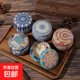 无烟香薰蜡烛东南亚马口铁罐干花手工大豆蜡卧室香氛伴手礼 檀香+乌木+薰衣草3个装