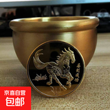十二生肖马到成功纪念币福字立体浮雕工艺品金银币纪念章小礼品 【金色】马到成功