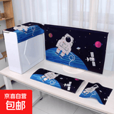 电脑防尘罩台式显示器主机箱全包保护套可爱家用网红键盘防尘盖布 太空遨游 27英寸
