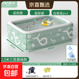 儿童游泳池浴桶家用宝宝洗澡充气儿童室内户外水上带滑梯遮阳棚 2米三层基础款