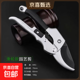 园艺剪修枝剪刀省力粗枝剪园林花艺剪子果树花木剪切工具 包胶弯嘴修枝剪