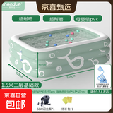 儿童游泳池浴桶家用宝宝洗澡充气儿童室内户外水上带滑梯遮阳棚 1.5米三层基础款