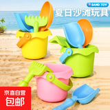 儿童趣味沙滩玩具宝宝挖沙玩具套装冬天玩雪装备海边玩沙玩雪工具 绿色桶+3铲=4件套