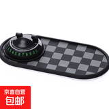 车载手机支架临时停车号码牌中控台放置垫仪表台导航防滑垫 多功能【黑灰+手机支架+号码牌】