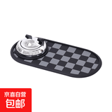 手机支架临时停车号码牌车载中控台放置垫仪表台导航防滑垫 多功能【银灰+手机支架+号码牌】