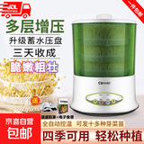 京严智造家用豆芽机三层大容量自动洒水增压培育机发豆芽神器多功能绿豆黄豆芽苗发芽机泡豆生芽 【四季可用+三层大容量+遮光罩】绿色