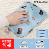 淘小沐电热水袋取暖器暖手宝暖宝宝仿兔毛电暖水袋国标充电款安全防爆大容量暖被暖脚 雾蓝小熊【丝光面料】