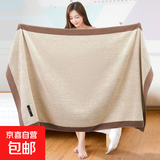 7A抗菌毛巾浴巾全棉新生婴儿洗澡抱毯纯棉条纹提花面巾家用浴袍 0846-布朗棕 70*140cm 1条装