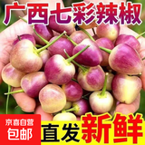 现摘七彩椒新鲜小辣椒蔬菜农家特产广东广西五彩椒泡椒可腌制剁椒 0.5斤