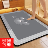 硅藻泥厨房防滑吸水脚垫地垫爬爬垫家用垫子 咖灰 50cm*80cm 1件数