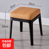 家用小凳子矮凳客厅凳子可叠放板凳儿童小椅子茶几矮凳沙发凳方凳 卡其色【稳固防滑-超强承重】