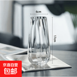 轻奢玻璃花瓶高级感摆件客厅插花透明水养鲜花专用百合玫瑰餐桌 【17高透明】水滴花瓶