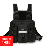 926轻型胸挂战术马甲前背双肩包夜间反光战术包胸前双肩包 黑色
