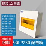 PZ30回路配电箱工程用明装家用空气开关箱暗装强电箱国标电箱总控 国标12回路暗装