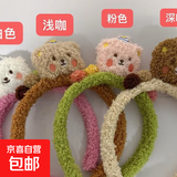 新年新款秋冬侧边碎发刘海夹鸭嘴夹子发卡头饰可爱卡通毛绒发夹女 白色小熊发卡【1个装】 1个