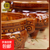 家用陶瓷香炉多款式香薰古铜三脚双耳大香炉古铜色金玉满堂 古铜色香炉 小号（总直径约10*高约8cm）