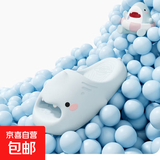 明星同款 高颜值2代萌鲨鱼厚底增高拖鞋防滑户外多巴胺拖鞋女士 蓝色 40-41