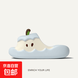网红苹果EVA拖鞋女夏2025新品INS风可爱居家情侣厚底可外穿拖鞋 蓝苹果 36-37