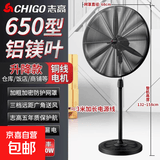 志高（CHIGO）电风扇工业风扇豪华型牛角风扇大功率工业扇强力落地扇除甲醛挂壁升降大风力电风扇工厂牛角扇 650落地【升降款 镁叶】升级电机 质保