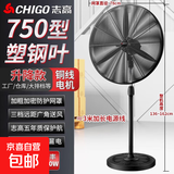 志高电风扇工业风扇豪华型牛角风扇大功率工业扇强力落地扇除甲醛挂壁升降大风力电风扇工厂牛角扇 750落地【升降款 塑钢叶】升级电机 质保