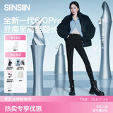 SIINSIIN【杨幂同款】鲨鱼裤女外穿秋冬显瘦打底裤高腰收腹加绒瑜伽裤子 【轻暖款】显瘦黑 （15°C-22°C） M （95-105斤）