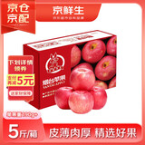 京鲜生 烟台红富士苹果 净重5斤  单果190g起 水果礼盒