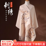 杭丝府纯羊毛围巾保暖披肩外搭大尺寸送长辈妈妈生日礼物实用高档花盈米