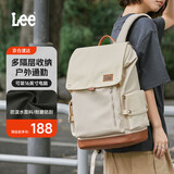 Lee户外双肩包男登山旅行包大容量背包女学生书包16寸电脑包 卡其色