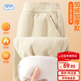 班尼路儿童裤子冬季2025款中大童一体绒休闲裤男女童灯芯绒加绒束脚长裤