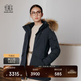 KOLON SPORT可隆羽绒衣防水防风透湿女士中量毛领连帽鹅绒服