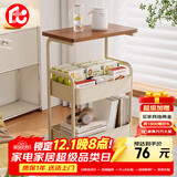 喻品置物架落地小推车零食架子客厅收纳架厨房储物架层架ZW257三层白
