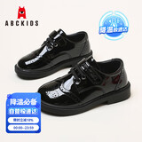 ABC KIDS男童皮鞋亮面校园中大童英伦风儿童演出鞋3028AX黑色32
