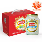 欢乐家椰果罐头900g*2瓶 糖水水果罐头礼盒送礼整箱装 休闲零食