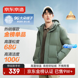 京东京造羽绒服男鸭绒加厚防寒工装面包服短款冬季外套衣服 橄榄绿 XL