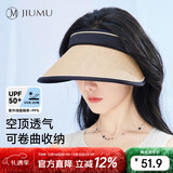 玖慕（JIUMU）防晒帽女遮阳帽太阳帽空顶帽草帽凉帽夏季户外遮脸防紫外线帽子女