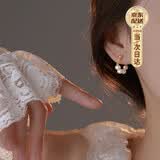 缔晶S999足银耳环女2026年新款耳钉贝珠耳饰高级感实用生日礼物送女友