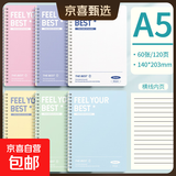 【开学必备】糖果色线圈本笔记本本子高颜值超厚大学生简约课堂笔记考研厚日记a5记事本每本60张 A5【全套6色】共6本 无规格
