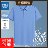 真维斯（Jeanswest）【速干透气抗菌】POLO衫夏季商务休闲短袖男女同款 天蓝色 XL （建议140-160斤）