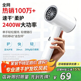 飞利浦（PHILlPS）同款【100w+热销】吹风机家用静音负离子大功率不伤发高速电吹风机理发店吹风筒 铂金白-高速吹风机-美发师