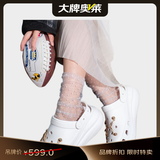 卡骆驰（CROCS）男女泡芙洞洞鞋户外休闲时尚厚底一脚蹬沙滩鞋 207521-100 34-35