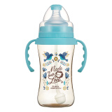 小狮王辛巴婴儿奶瓶PPSU吸管奶瓶 耐摔宝宝防胀气奶瓶宽口径 断奶神器 蔚蓝圆舞曲 200ml